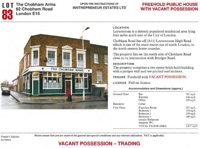 Chobham Arms, Stratford Chobham Arms, Stratford