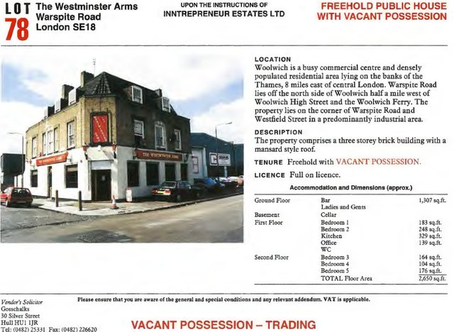 Westminster Arms, Woolwich Westminster Arms, Woolwich